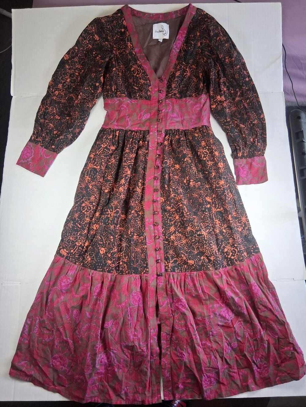 Sam Edelman Boho Long Sleeve Dress Size Medium